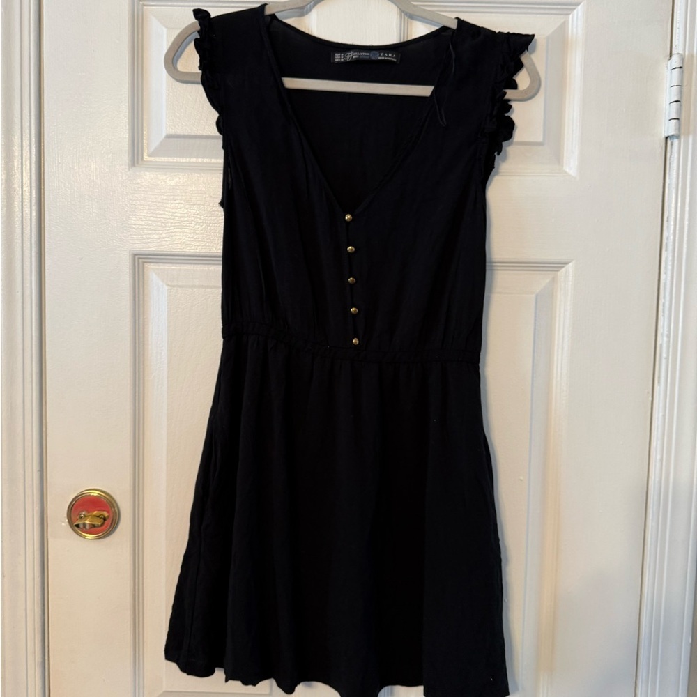 Zara Black Women's Dress - Simple Neckline